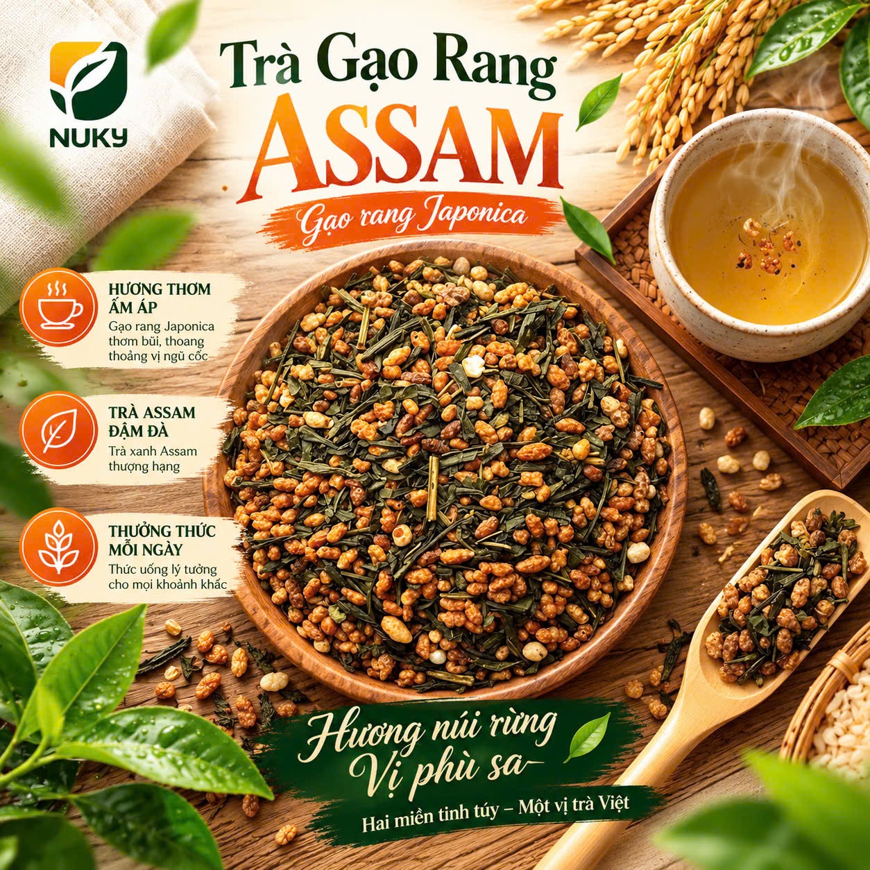  Trà Gạo Rang ASSAM Túi Lọc - Hộp 160G – ảnh 3